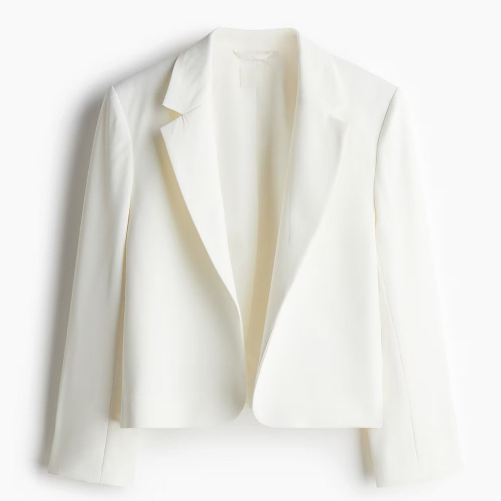 H&M White Cropped blazer - Picture 2 of 7
